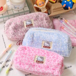 Túi bút bông da Hello Kitty